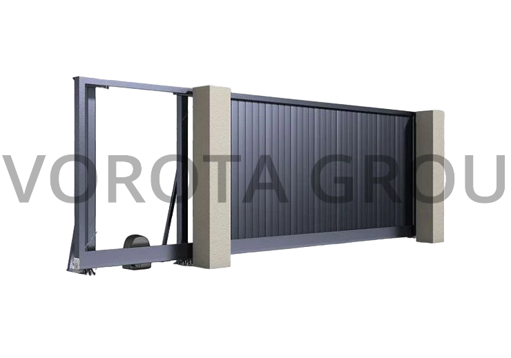 Автоматические откатные ворота Doorhan графитовые 3000x2000